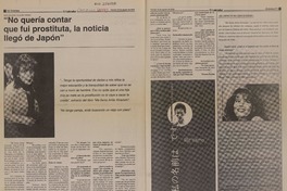 "No quería contar que fuí prostituta, la noticia llego de Japón" (entrevista)  [artículo] Ximena Peralta.