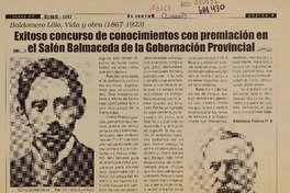 Exitoso concurso de conocimientos con premiación en el Salón Balmaceda de la Gobernación Provincial.  [artículo]
