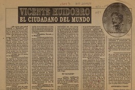 Vicente Huidobro el cuidadano del mundo : [Entrevista] [artículo]
