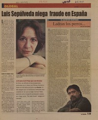 Luis Sepúlveda niega fraude en España  [artículo]
