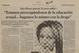 Estamos preocupándonos de la educaión sexual... hagamos lo mismo con la droga" _: [entrevista] [artículo] Ana Josefa Silva V.