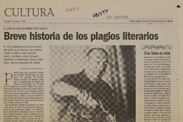 Breve historia de los plagios literarios  [artículo] Andrés Gómez Bvravo.