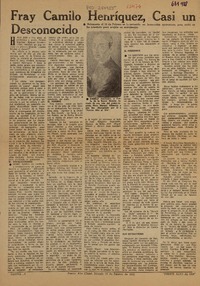Fray Camilo Henríquez, casi un desconocido.  [artículo]