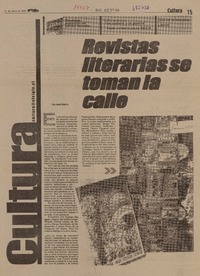 Revistas literarias se toman la calle  [artículo] José Osorio.