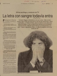 La letra con sangre todavía entra : [entrevista] [artículo] Eduardo Bravo Pezoa.