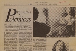 Pensantes y polémicas : [entrevistas] [artículo] Carolina Lara y E. Cárdenas.