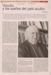 Volodia y los sueños del país oculto: [entrevista] [artículo] Faride Zerán.