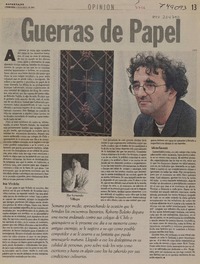 Guerras de papel  [artículo] F. V. F.