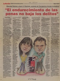 El endurecimiento de las penas no baja los delitos": [entrevistas] [artículo] Carolina Rousseau.