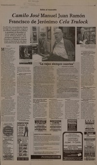 Camilo José Manuel Juan Ramón Francisco de Jerónimo Cela Trulock  [artículo] M.D.