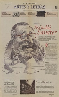 Así habló Savater  [artículo] Patricio Tapia.