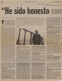 "He sido honesto con lo que he hecho"  [artículo] Margarita Serrano.