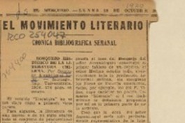 El movimiento literario  [artículo] Omer Emeth.