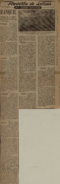 Ranquil  [artículo] Germán Sepúlveda.