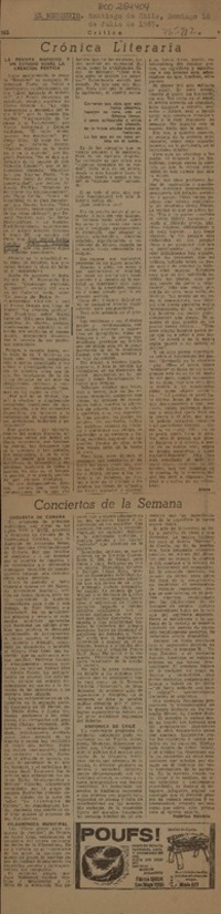 La revista Mapocho y un estudio sobre la creación poética  [artículo] Alone.