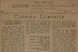 La revista Mapocho y un estudio sobre la creación poética  [artículo] Alone.