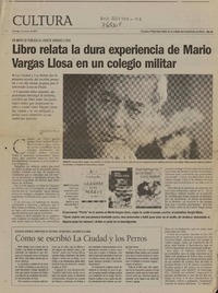 Libro relata la dura experiencia de Mario Vargas Llosa en un colegio militar  [artículo] Cristóbal Peña.