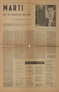 Martí en su (tercer) mundo  [artículo] Roberto Fernández Retamar.