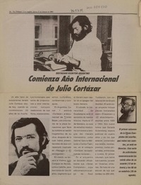 Comienza año internacional de Julio Cortázar  [artículo]