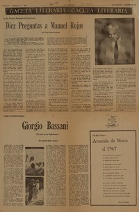Diez preguntas a Manuel Rojas  [artículo] Jorge Román-Lagunas.