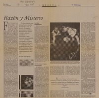 Razón y misterio  [artículo] César Ojeda Figueroa.
