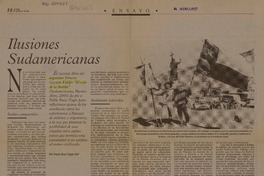 Ilusiones Sudamericanas  [artículo] Pablo Ruiz-Tagle Vial.