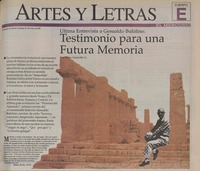 Testimonio para una futura memoria  [artículo] Pedro Gandolfo C.
