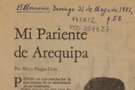 Mi pariente de Arequipa  [artículo]