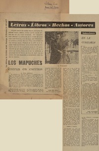 Los mapuches entran en escena.  [artículo]