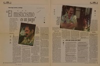 El misticismo es un juego"  [artículo] Catalina Araos.