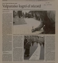 Valparaíso logró el récord.  [artículo] Carmen Gloria Manresa y Marcelo Macellari.