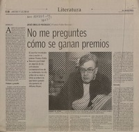 No me preguntes cómo se ganan premios  [artículo] Patricio Tapia.