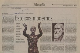 Estoicos modernos  [artículo] José Pablo Martín.