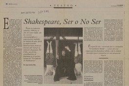 Shakespeare, ser o no ser  [artículo] Juan Andrés Piña.