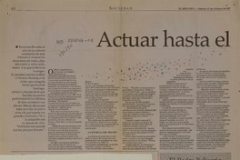 Actuar hasta el fin  [artículo] Cristián M. González S.