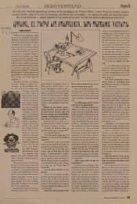 Quino, el papá de Mafalda, sin medias tintas  [artículo] Ezequiel Martínez.