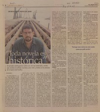 "Toda novela es histórica" entrevista a Patricio Jara [artículo] Álvaro Matus.