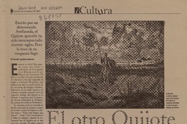El otro Quijote toma revancha  [artículo] Claudio Aguilera Álvarez.