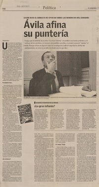 Ávila afina su puntería  [artículo] Sergio Espinosa V.