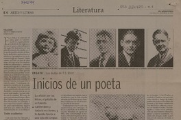 Inicios de un poeta  [artículo] Pablo Torche