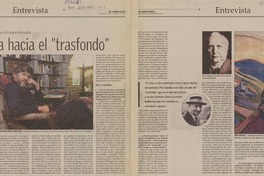 Mirada hacia el "trasfondo" [entrevista] [artículo] Manuel Feliú Giorello