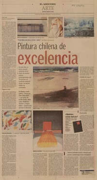 Pintura chilena de excelencia  [artículo] Pedro Celedón.