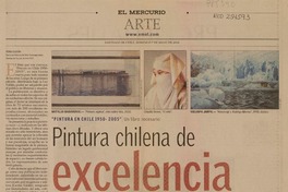 Pintura chilena de excelencia  [artículo] Pedro Celedón.