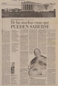 De las muchas cosas que pueden saberse. [entrevista] [artículo] Patricio Tapi.a