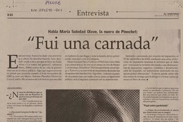 "Fui una carnada" (entrevista)  [artículo] Juan Antonio Muñoz H.