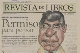 Permiso para penasr (entrevista)  [artículo] Cecilia García Huidobro Mca.