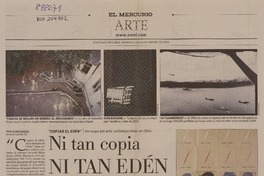 Ni tan copia ni tan edén  [artículo] Pedro Celedón Bañados.