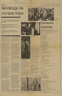 Rehallazgo de Gonzalo Rojas (entrevista)  [artículo] Pacián Martínez Elissetche.