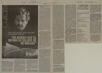 "No quiero que el mundo se escape de mi mirada" (entrevista)  [artículo] Ana Muga Sáez.