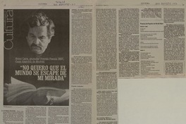 "No quiero que el mundo se escape de mi mirada" (entrevista)  [artículo] Ana Muga Sáez.